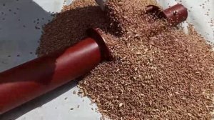 Демонстрация работы гибкого шнека 75 мм. для забора зерна с кучи