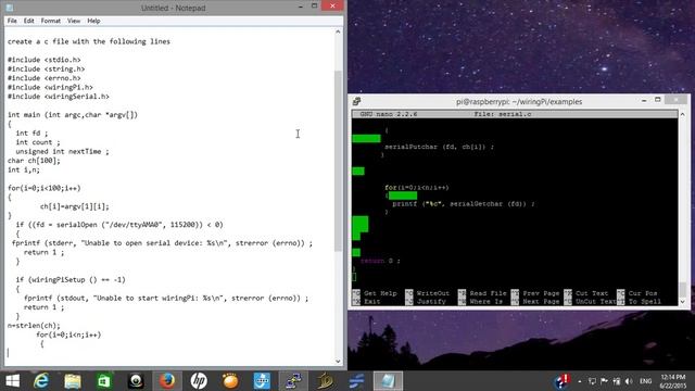 Serial communication using wiringPi raspberry pi смотреть онлайн