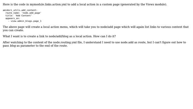 Drupal: How do I create a local menu action to node/add/page? (2 Solutions!!) смотреть онлайн