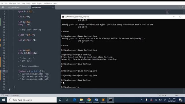 Type Casting in Java | Type Conversion and Casting in java | Type Promotion | 6 смотреть онлайн