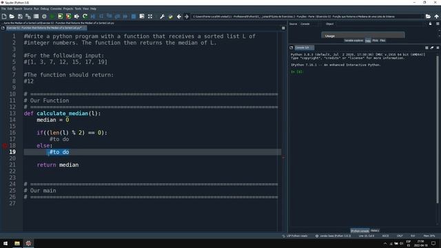 Python Programming – Function that Returns the Median of a Sorted List смотреть онлайн