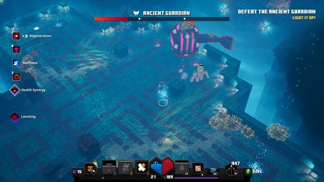 Minecraft Dungeons Ancient Guardian Full Boss Fight (Hidden Depths DLC) смотреть онлайн
