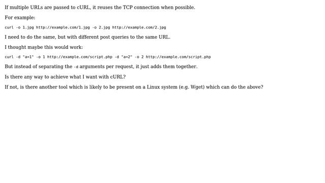 cURL: multiple POST requests while reusing the TCP connection (2 Solutions!!) смотреть онлайн