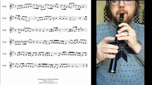 Careless Whisper- Xaphoon (pocket sax) Tutorial with Sheet Music смотреть онлайн