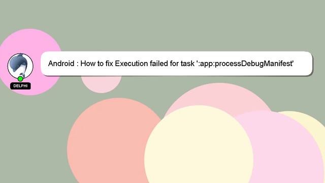 Android : How to fix Execution failed for task ':app:processDebugManifest' in React Native? смотреть онлайн