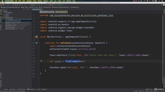 Cursos/Aprende.a.programar.Android.con.Kotlin.+.Firebase.+.Google/034 Toast SnackBar смотреть онлайн