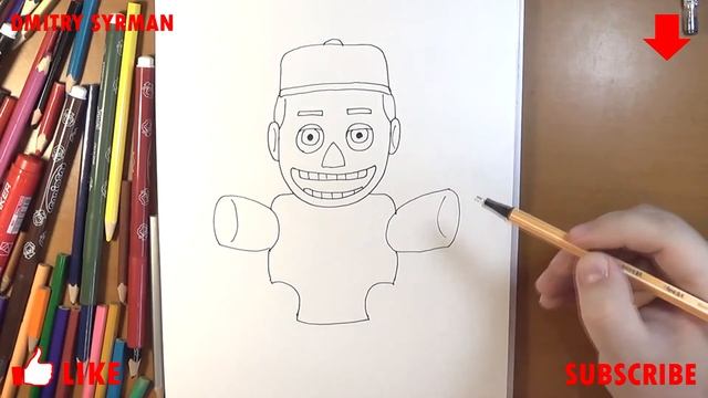 How to draw Roger Plush, Как нарисовать Аниматроника Роджера Плюш смотреть онлайн