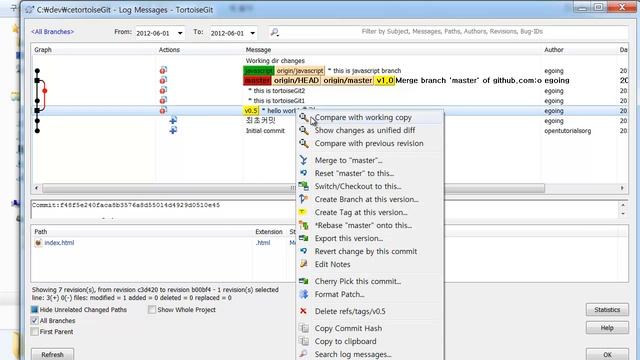 Git - tortoiseGit 에서 tag 사용법 смотреть онлайн