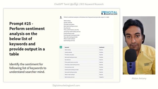 ChatGPT Tamil SEO Keyword Research (40 AI SEO Prompts) விளக்கத்தோடு смотреть онлайн