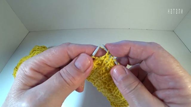 Ажурный узор спицами. смотреть онлайн