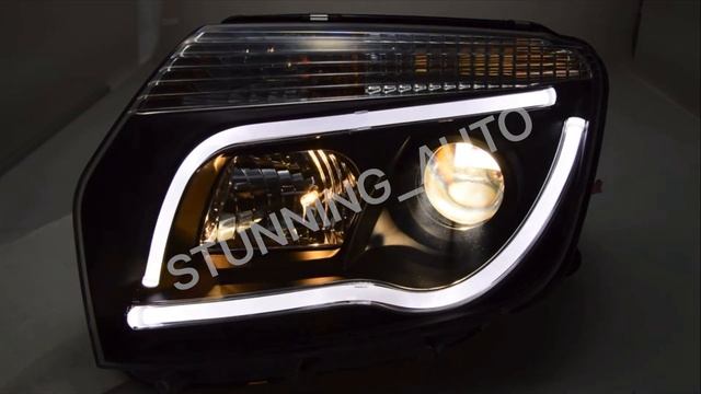 Фары передние Renault Duster 2010-2015 ЧЕРНЫЕ смотреть онлайн