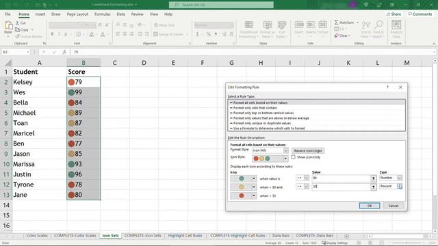 Basic Conditional Formatting in Microsoft Excel | 4 Examples with Step-by-Step Tutorials смотреть онлайн