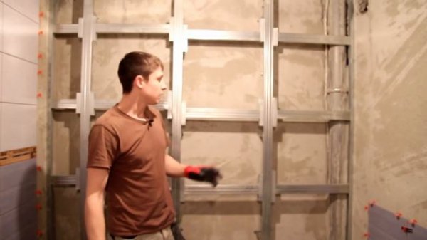 Фальш стена из гипсокартона (ГКЛ) - правила монтажа