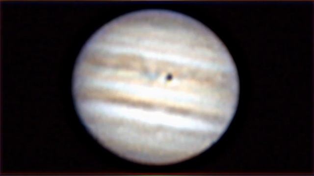 Jupiter with IO casting shadow. (Meade LX90 + barlow & Nikon 1 J5) смотреть онлайн