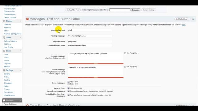 How to add an additional field to a form in cforms for Wordpress смотреть онлайн