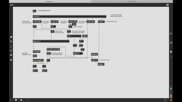 Max/Msp/Jitter - MSP урок 22. Гранулярный синтез. Granular Synthesis. ❄️