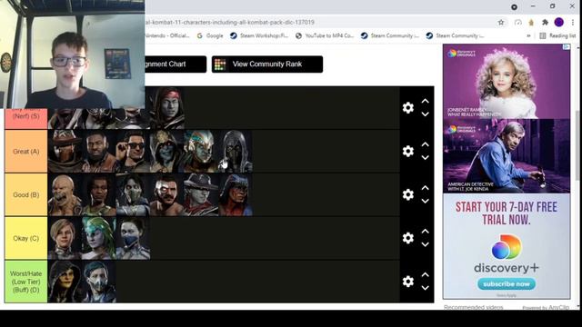 mortal kombat tier list смотреть онлайн