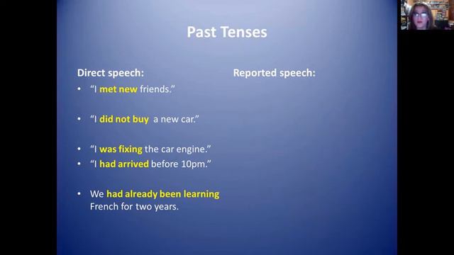Tense Changes in Reported Speech minivideoUV смотреть онлайн