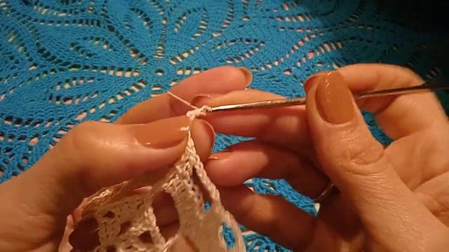 Круглая салфетка крючком. смотреть онлайн