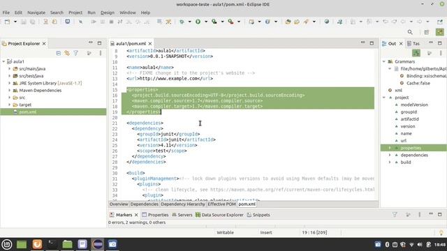 Maven: Criando e configurando um projeto com Apache Maven no eclipse смотреть онлайн