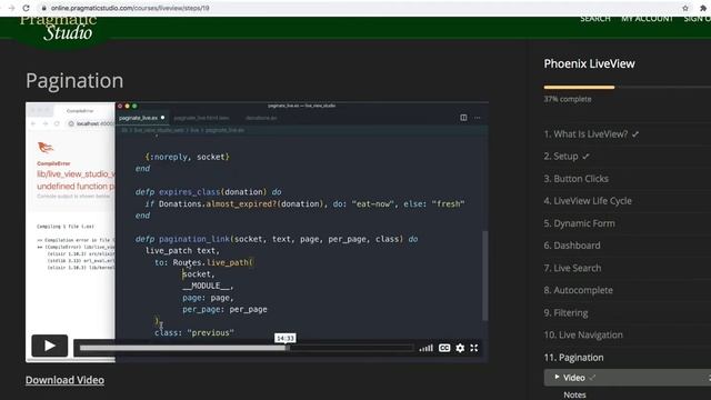 [피닉스] LiveView 13 - Pagination(1/2) смотреть онлайн