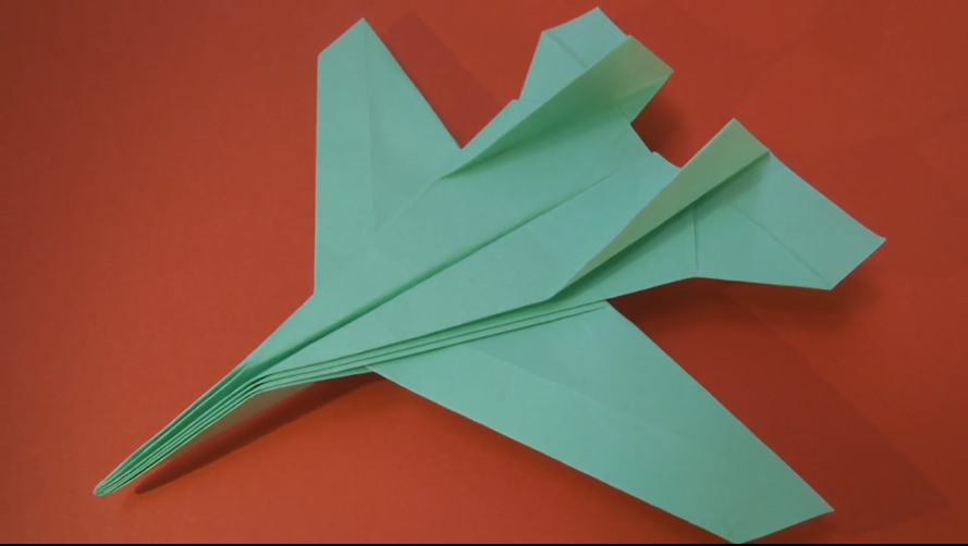 Как сделать самолёт из бумаги. Оригами самолёт из бумаги.mp4 смотреть онлайн