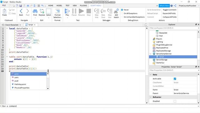 How to Sort 2D Arrays in Descending Order (Roblox Studio Scripting Tutorial) PrizeCP Series 2 (067 смотреть онлайн
