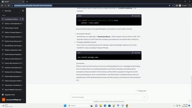 Unable to run the following Python code смотреть онлайн
