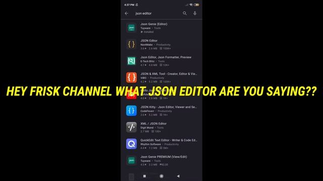 HEY FRISK CHANNEL WHAT JSON EDITOR ARE YOU SAYING смотреть онлайн