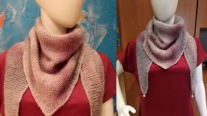 Как связать спицами красивый простой бактус