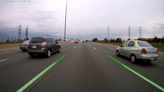 ADAS lane and vehicle detection смотреть онлайн