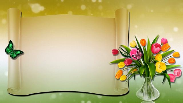 ФУТАЖ ДЛЯ ПОЗДРАВЛЕНИЙ тюльпаны и бабочки смотреть онлайн