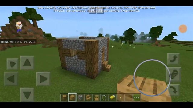 Как построить дом деревенского жителя из дерева и булыжника 3-ий вариант (новая деревня на равнине) смотреть онлайн