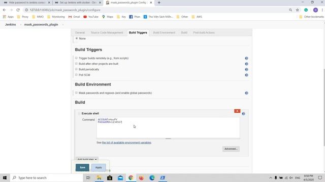 How to Hide password in Jenkins console смотреть онлайн