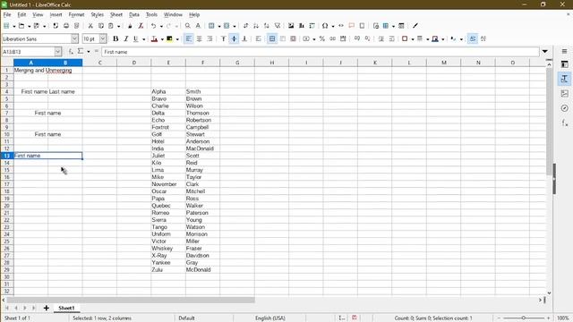 How to Merge and Unmerge Cells in LibreOffice Calc смотреть онлайн