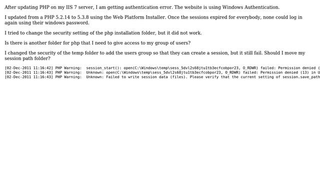 DevOps & SysAdmins: 401 error after updating php on IIS смотреть онлайн