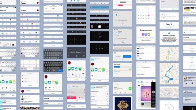 iOS11 GUI KIT Full Version for Illustrator, Sketch and XD смотреть онлайн
