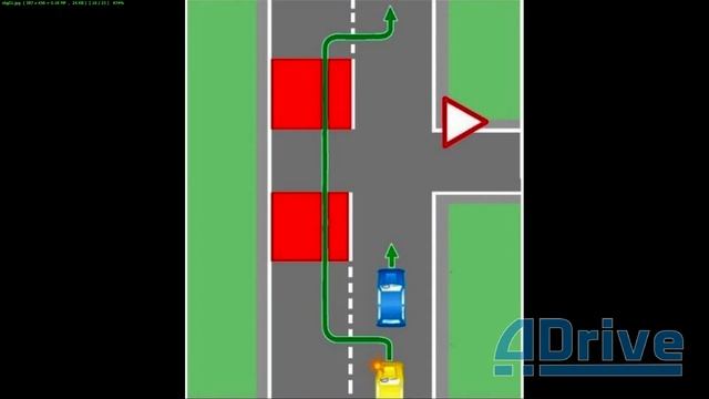 ПДД. Обгон на перекрестке с разметкой