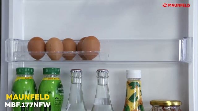 Холодильник встраиваемый двухкамерный с системой NoFrost MAUNFELD MBF 177NFW смотреть онлайн