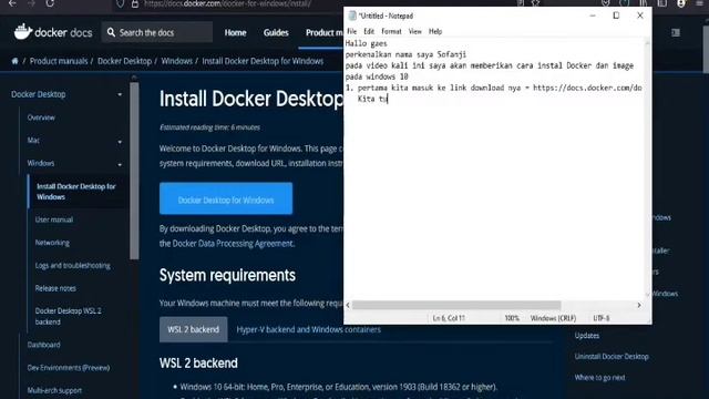 install Docker dan image di Windows 10. смотреть онлайн
