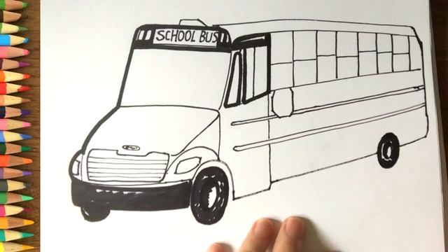 How to draw a School Bus | Simple Draw |画校车 смотреть онлайн