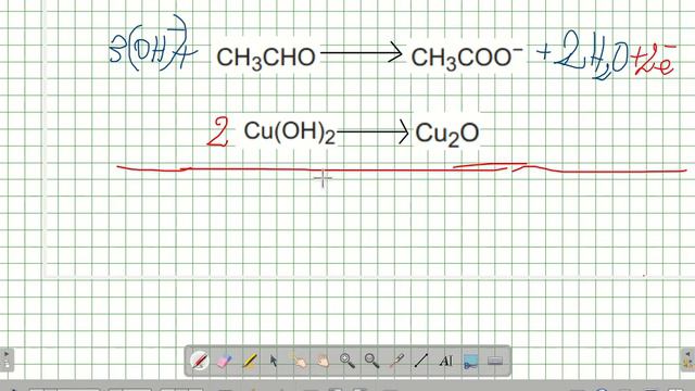 REDOX PRÓBA BENEDICTA Cu(OH)2+CH3CHO+OH^(-)=Cu2O+CH3COO^(-)+H2O (BEZ STOPNI UTL.) смотреть онлайн