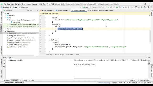 Chaquopy 9.1 Setup | Python With Android Studio | 2021 смотреть онлайн