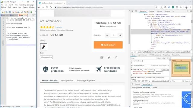 How To Get Your Button Element ID And Classes For The Facebook AddToCart Event смотреть онлайн