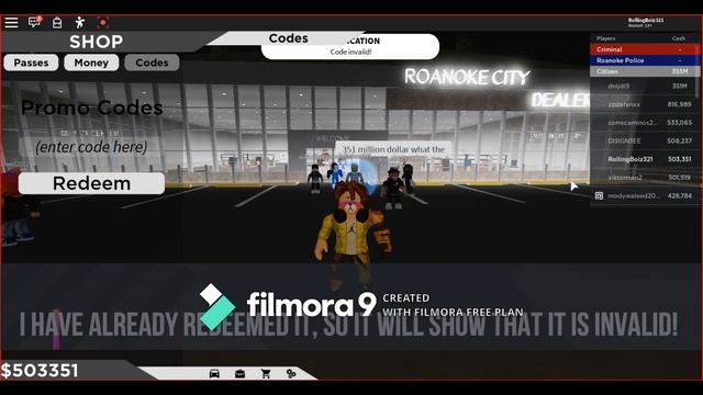 Roblox Roanoke VA Free 500k Code! Redeem Fast! смотреть онлайн