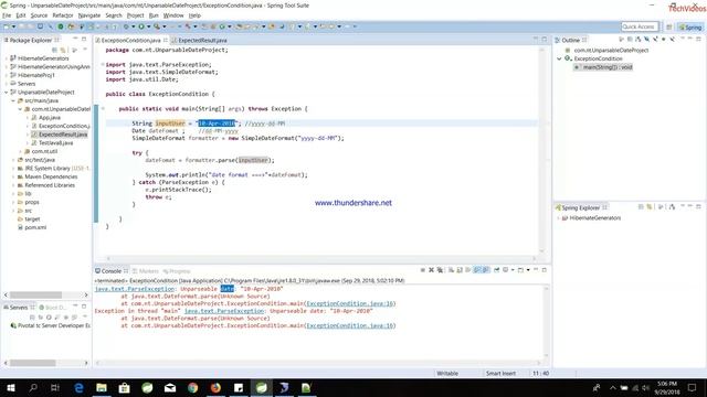 How to handle Unparsable Date Exception in Java, Exception Handling | Coding Hacks смотреть онлайн