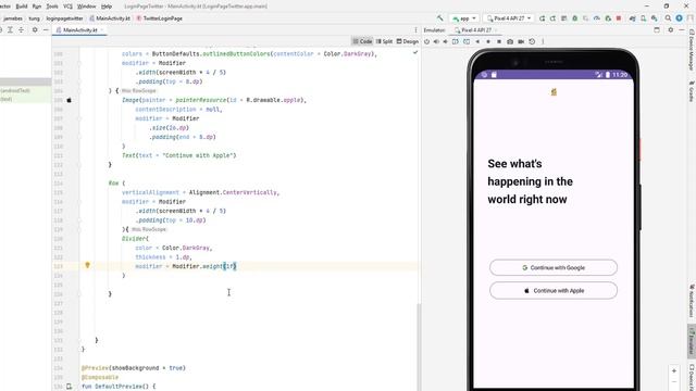 Day 15: Create Twitter login page with jetpack compose смотреть онлайн