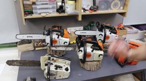 Эволюция одноручных бензопил STIHL с 1970 по 2021 год