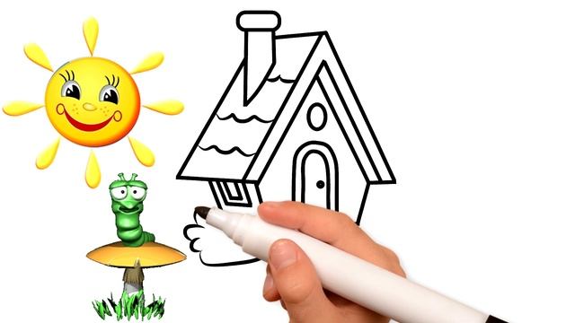 Bolalar uchun chizish/Drawing fairytale house for children/Рисунок сказочный домик для детей смотреть онлайн