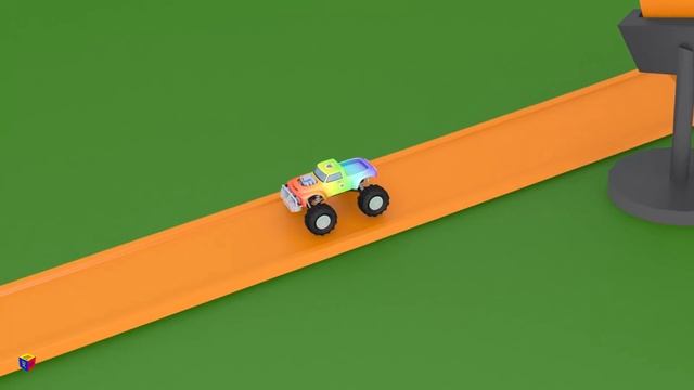 Monster trucks for children kids. Construction game: building a monster truck. Monster truck show. смотреть онлайн